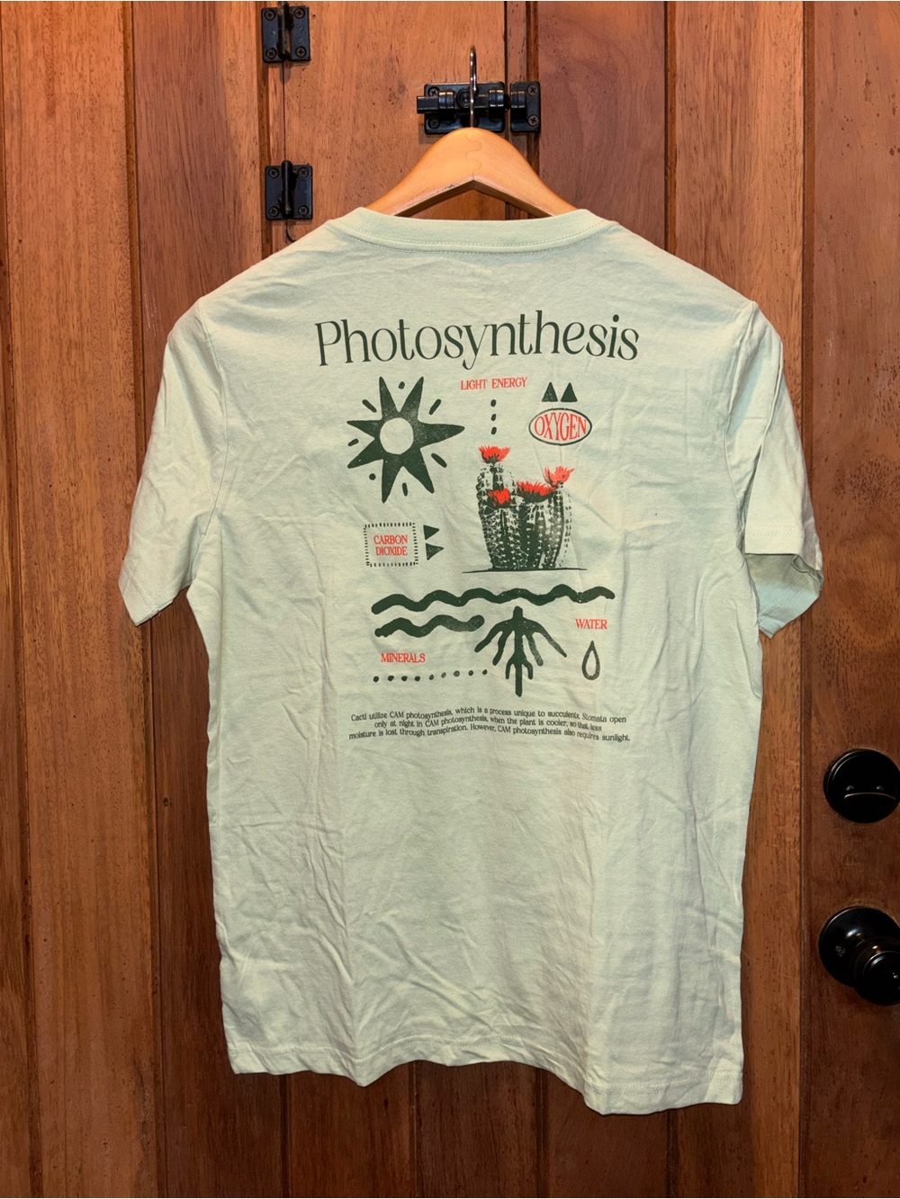 Old Navy Unisex Light Green Cactus Graphic T-Shirt - Photosynthesis